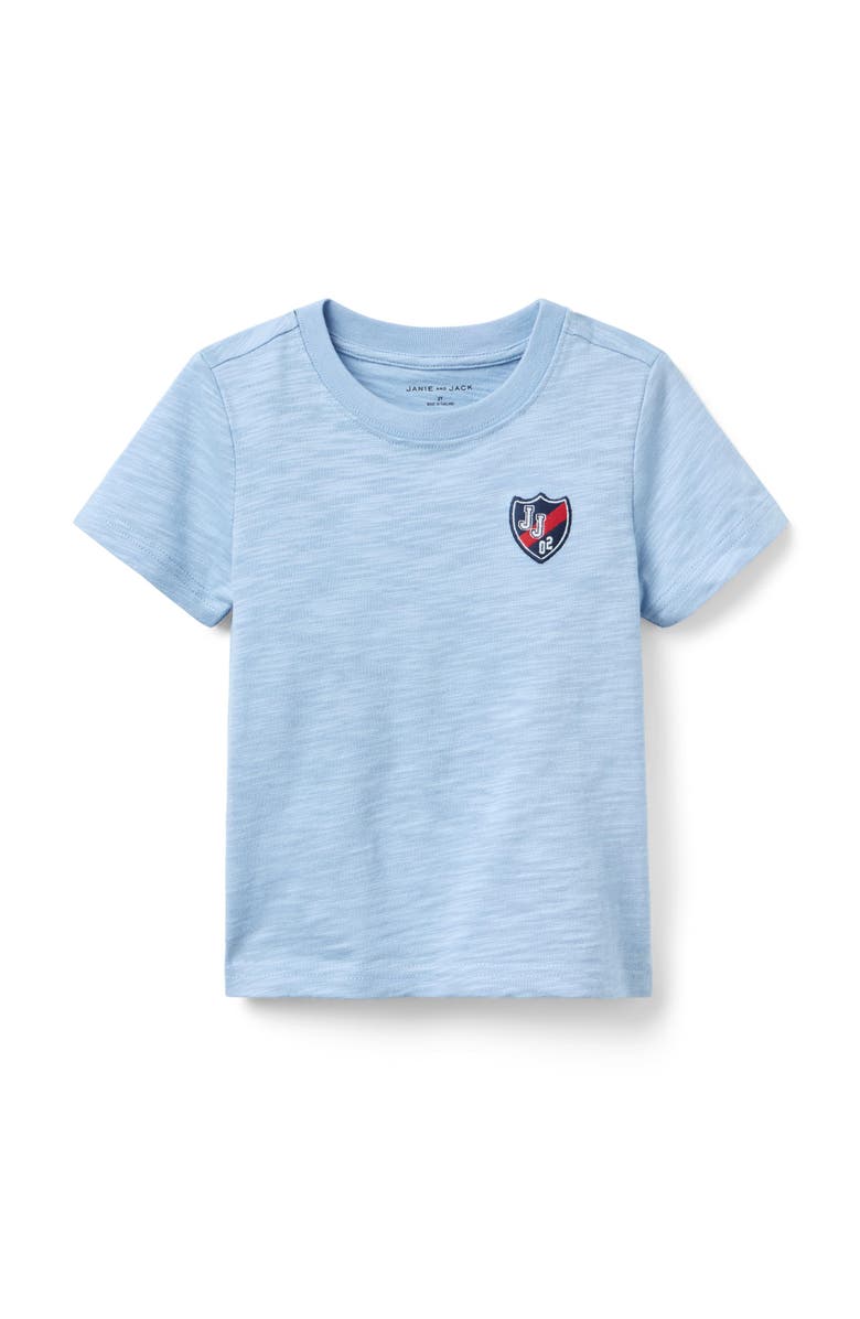 Janie and Jack The J&J Patch Slub Tee, Main, color, Blue