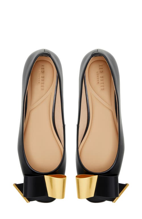 Ted Baker London Daria Bow Flat In Black