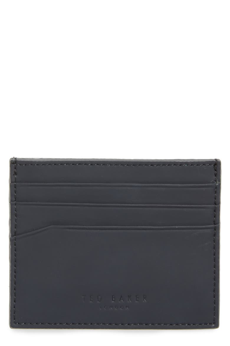 Sands Rubber Leather Card Case, Main, color, NAVY