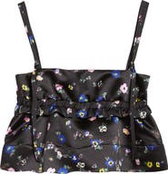 Sacai Floral Print Crop Satin Camisole