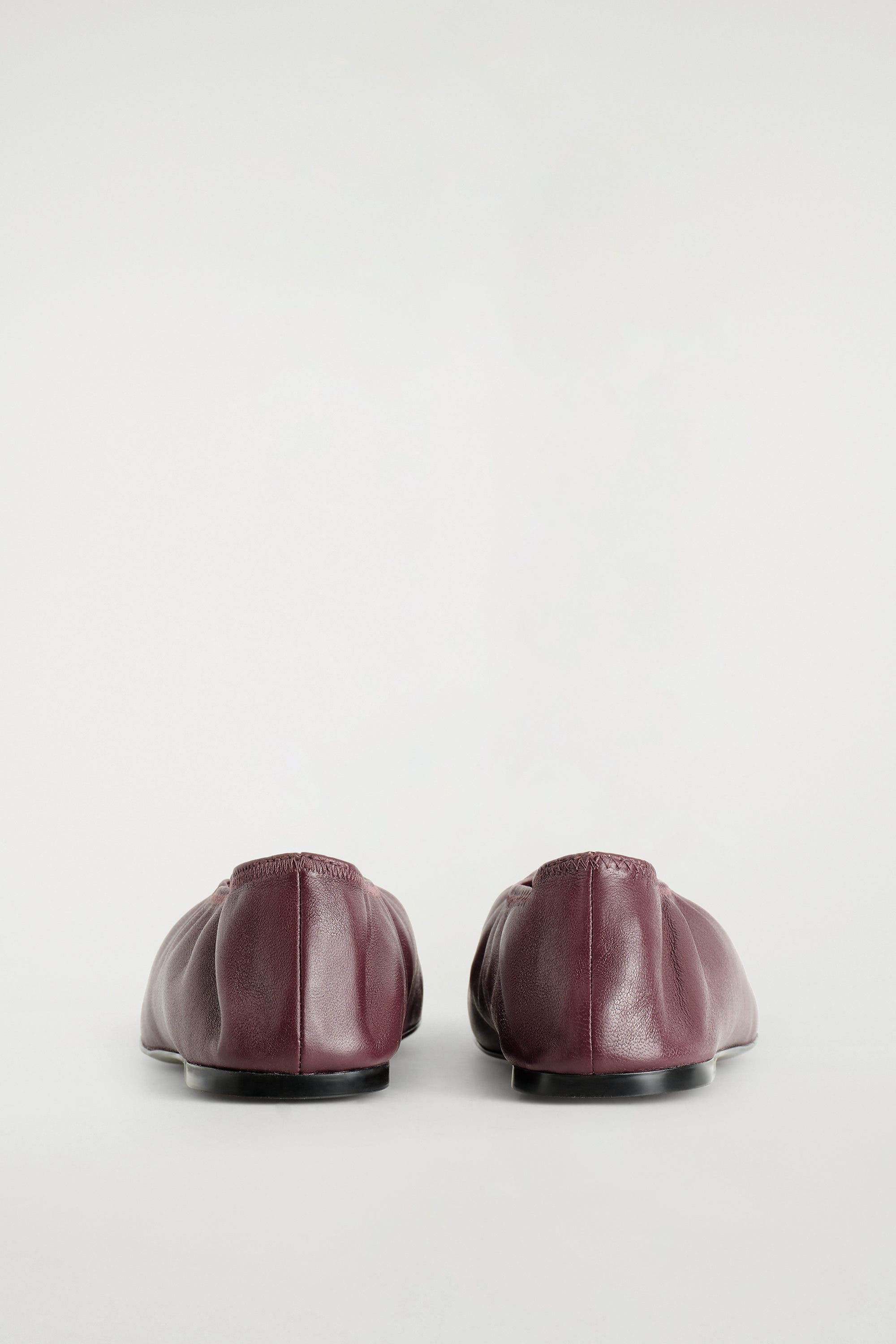 COS Minimal Leather Ballet Flats, Alternate, color, Red