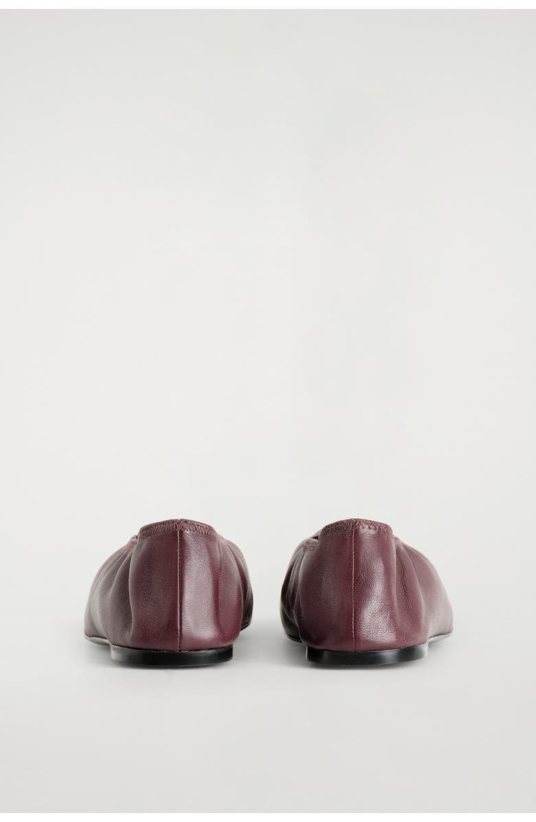 COS Minimal Leather Ballet Flats, Alternate, color, Red