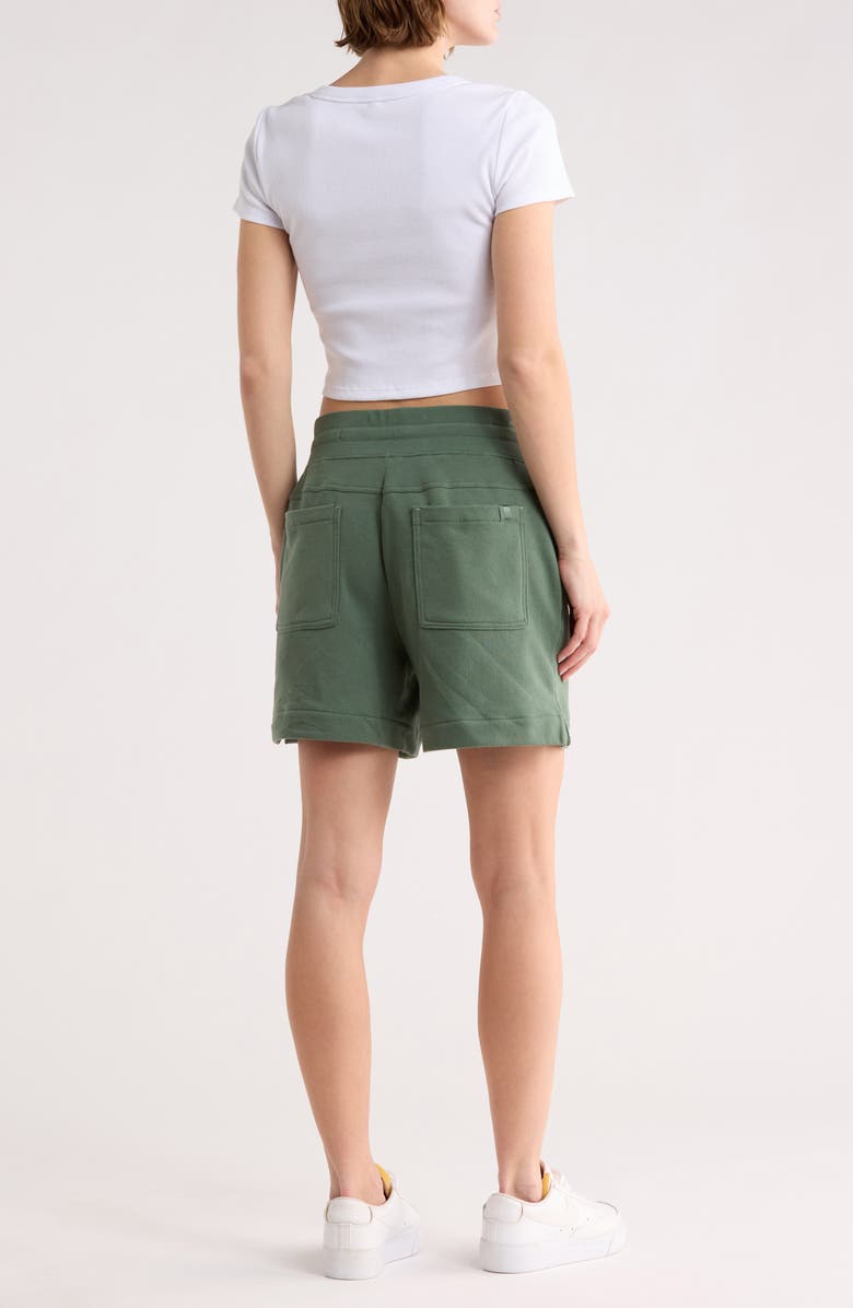 Tommy Bahama Marina Del Mar Tie Waist Cotton Shorts, Alternate, color, Dark Jade