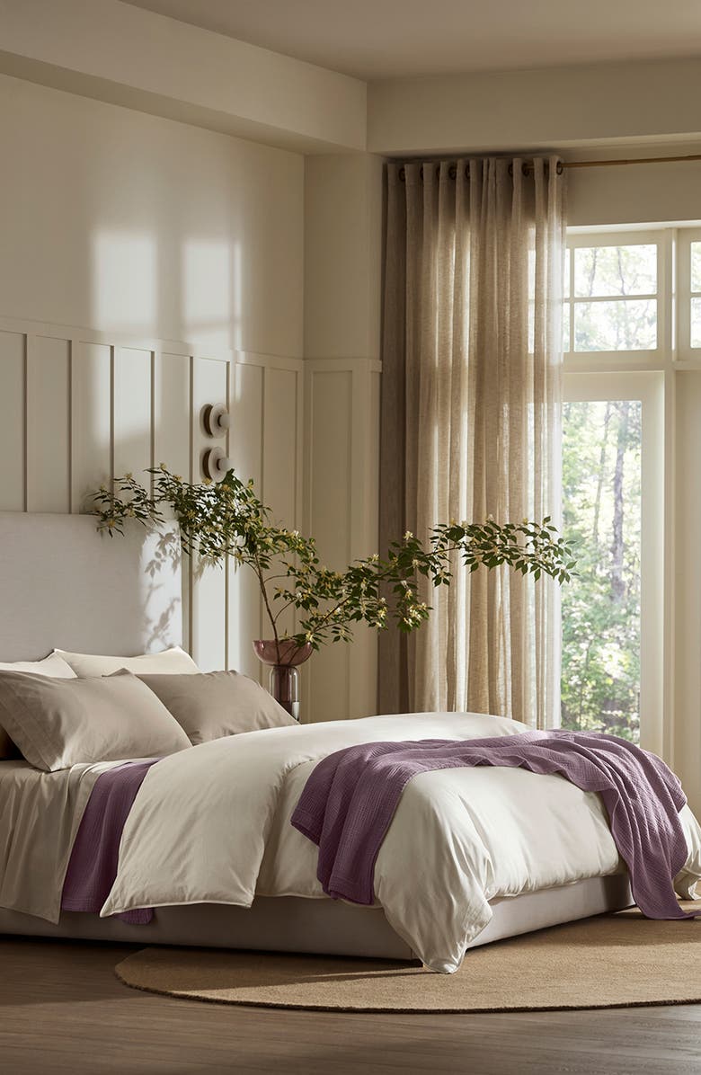 Boll & Branch Dream Bed Blanket, Alternate, color, Plum