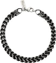 Ed Hardy Men's Interlinked Wheat Chain Bracelet