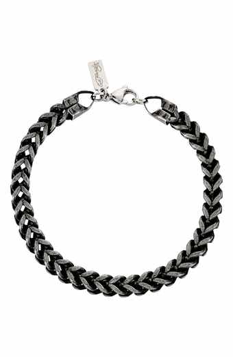 Men's Interlinked Wheat Chain Bracelet