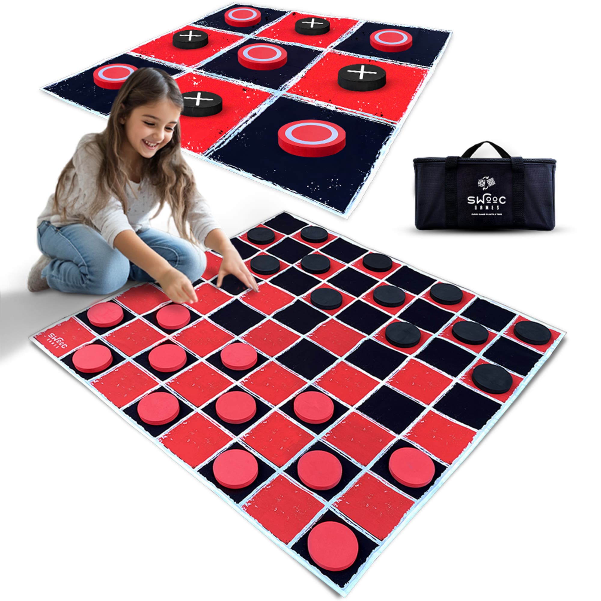 selected Red, Black