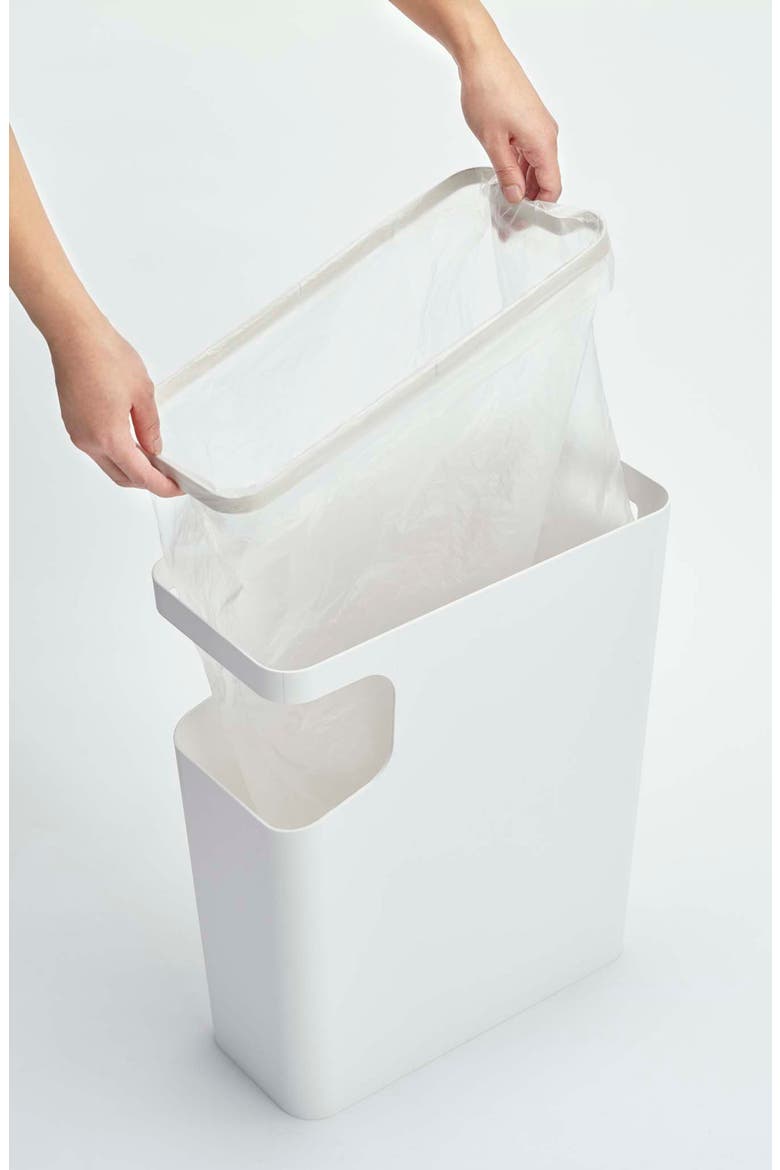 Side Table Trash Can, Alternate, color, WHITE