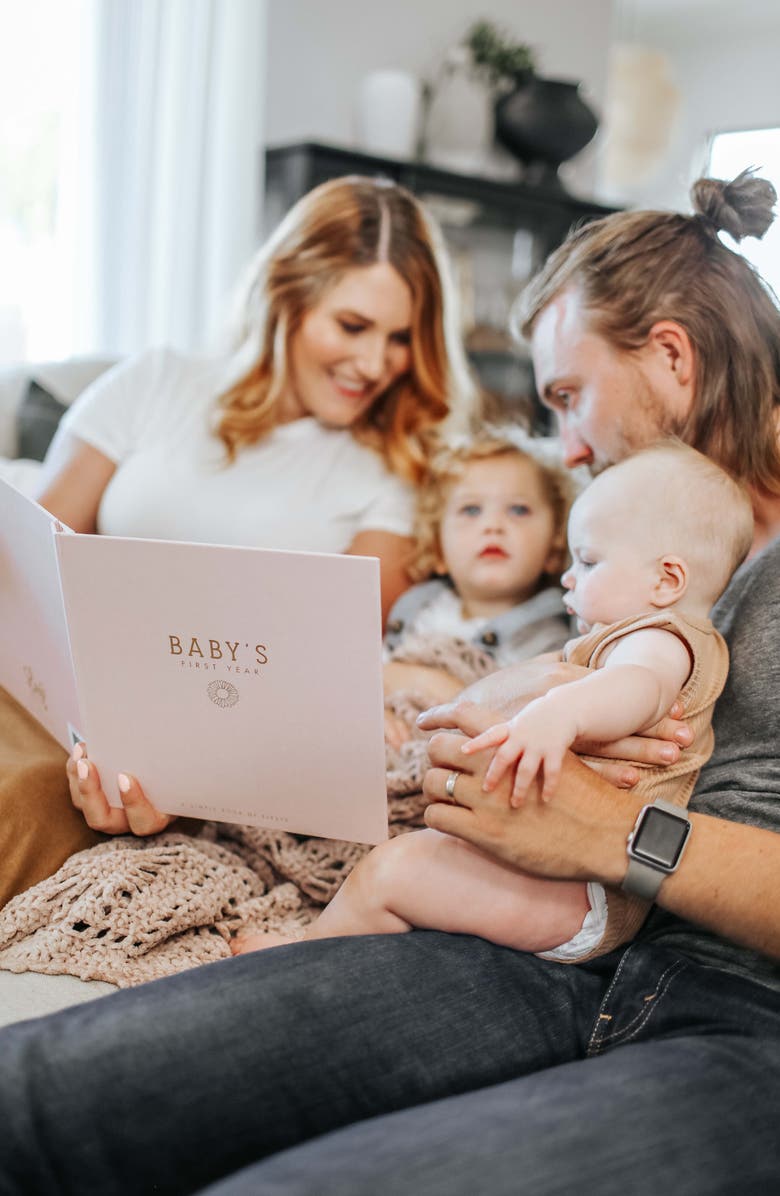 Lucy Darling 'Baby's First Year' Wildflower Meadow Memory Book, Alternate, color, Blush