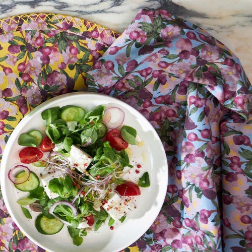 Sophie Williamson Design Romance Is Dead Set-of-six Cotton Napkins In Pink