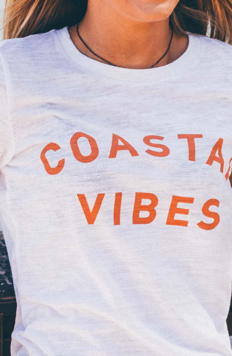 Everyday California Coastal Vibes Tee Shirt, Alternate, color, White