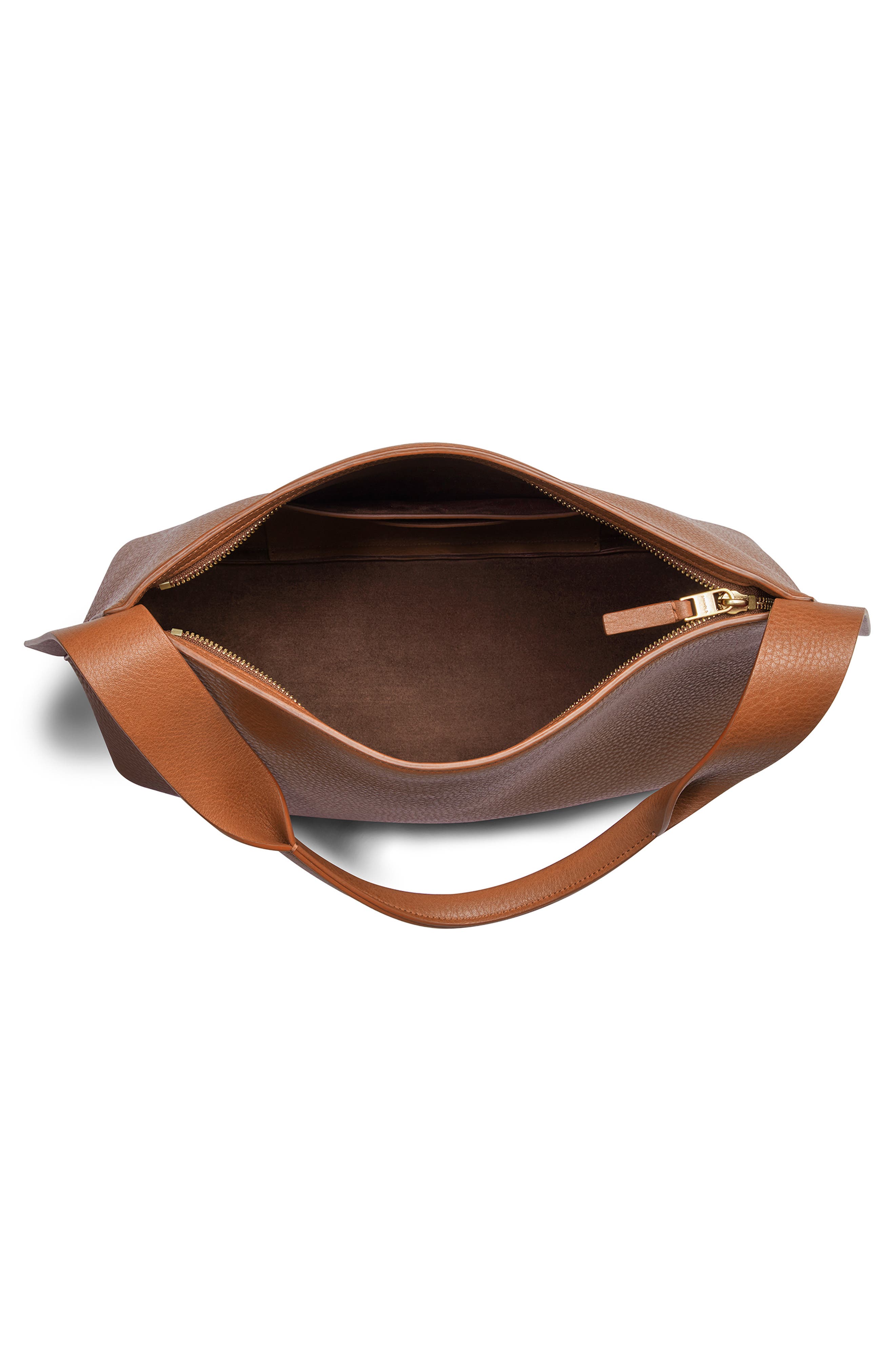 Shinola Medium Derby Leather Shoulder Bag, Alternate, color, Tan