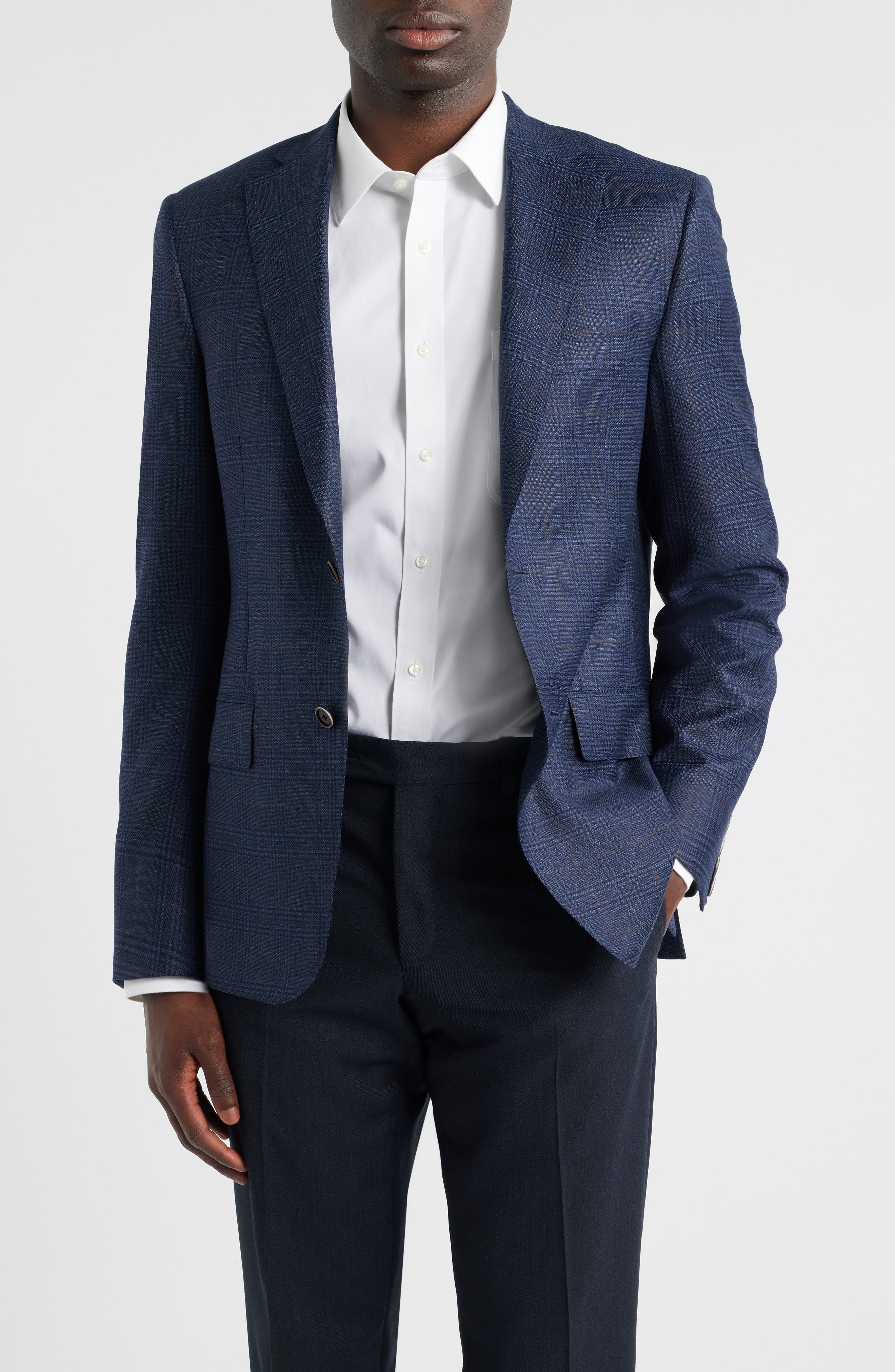 Regular Fit Milano Plaid Wool Sport Coat