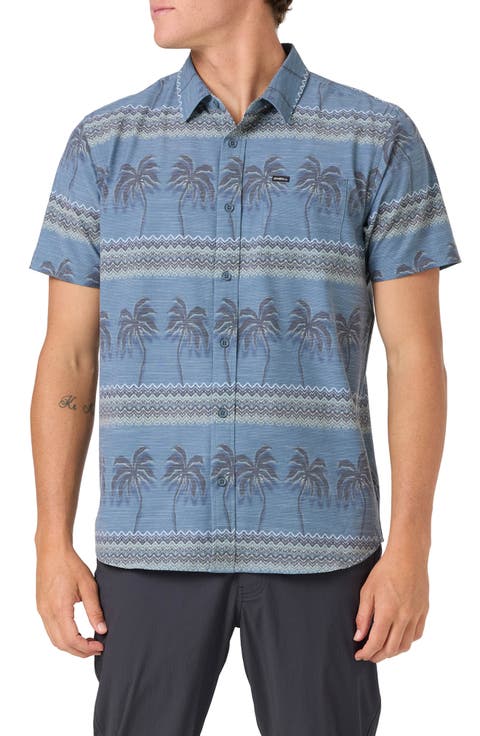 UPF Slub Standard Short Sleeve Performance Button-Up Shirt