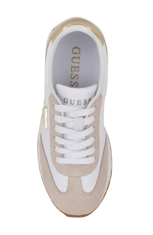 Guess Joggin 2 Low Top Sneaker In White/beige