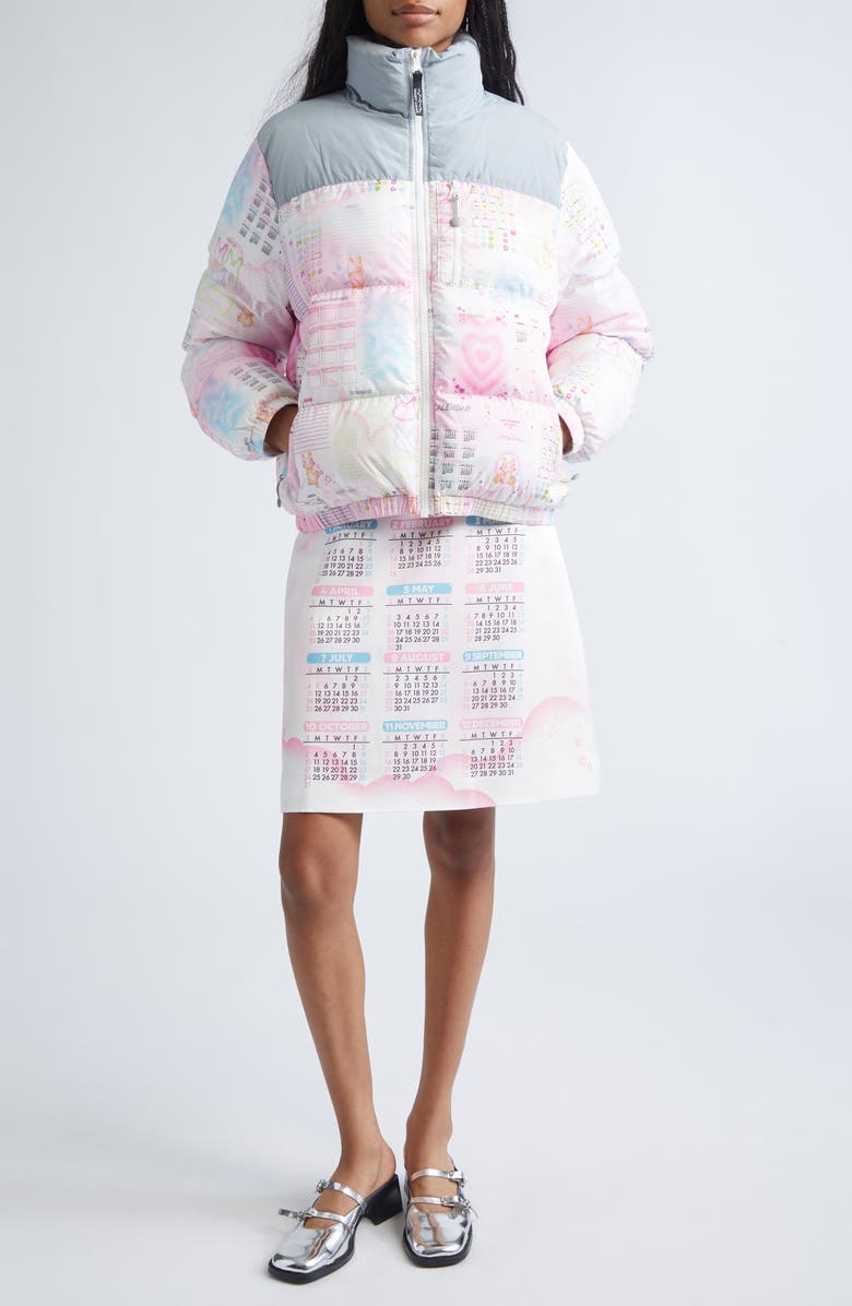 Sandy Liang Jeffrey Print Puffer Jacket, Alternate, color, Pink Multi