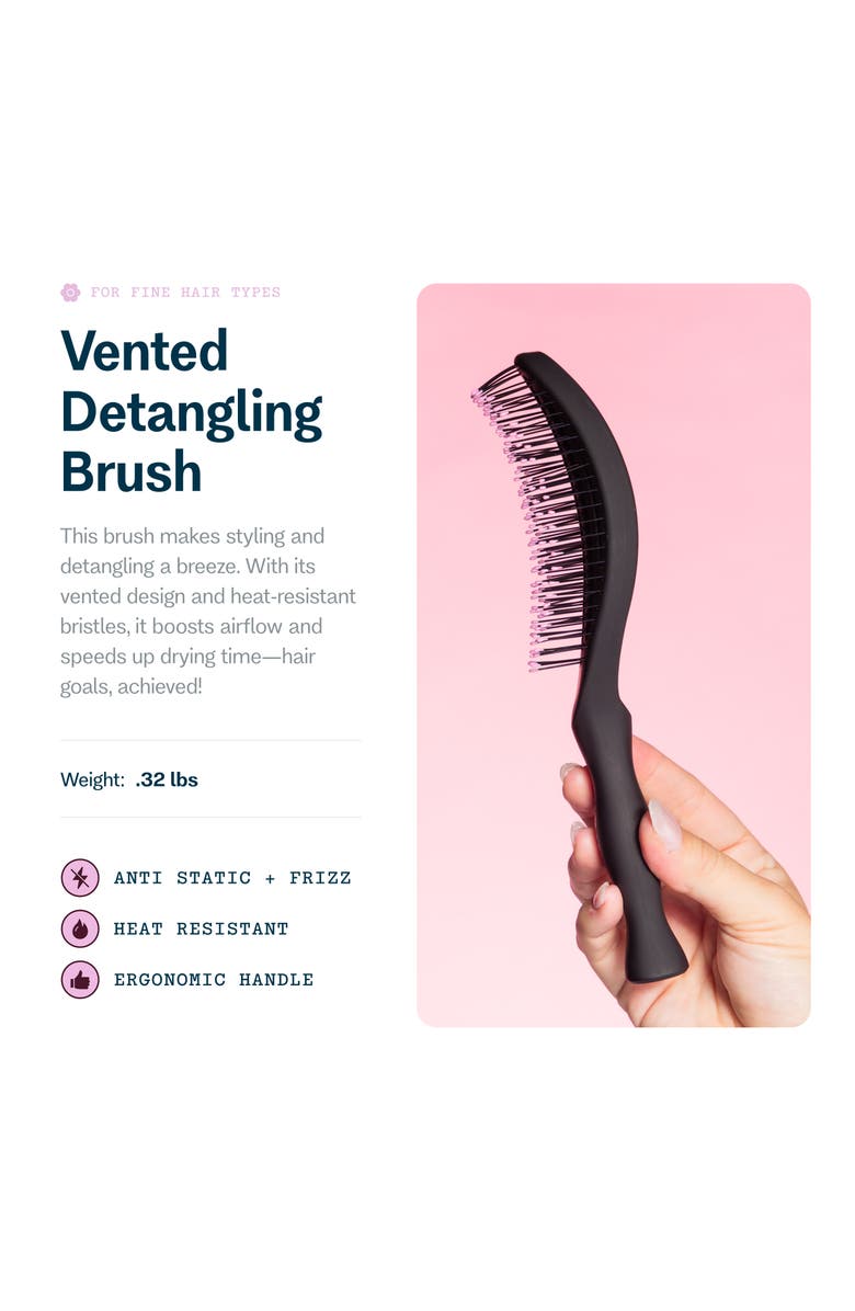 Gimme Beauty Vented Detangling Brush, Alternate, color, Black