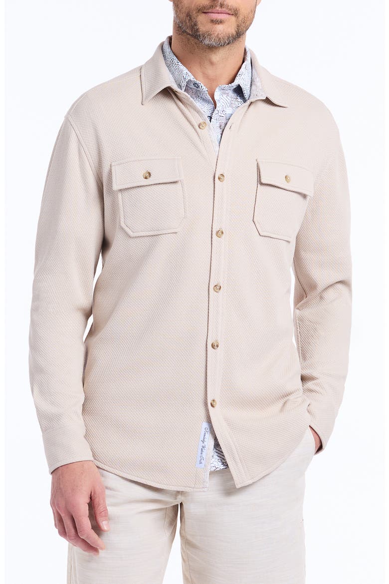 Eastling Cotton Button-Up Shirt, Main, color, OATMEAL