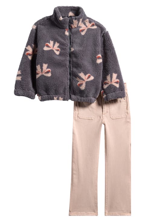 Kids' 2-Piece High-Pile Fleece Jacket & Pants Set