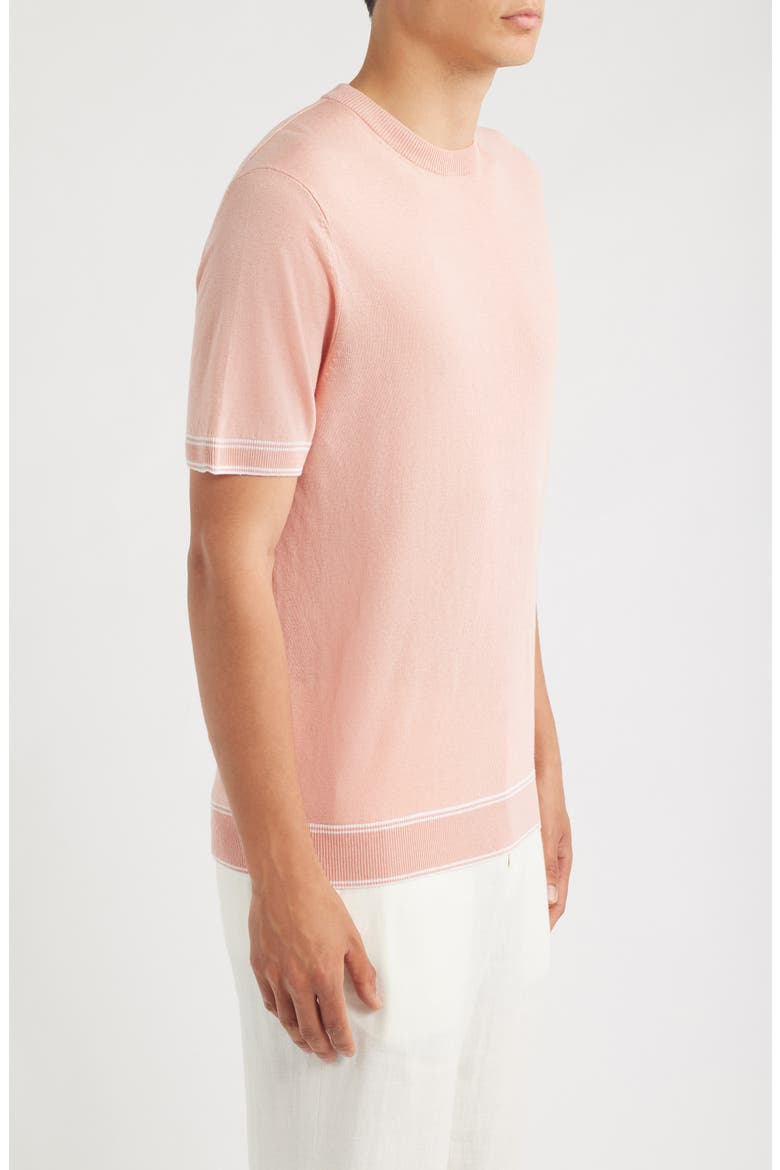 Norberto Linen Blend Short Sleeve Sweater, Alternate, color, LIGHT PAST/ PINK