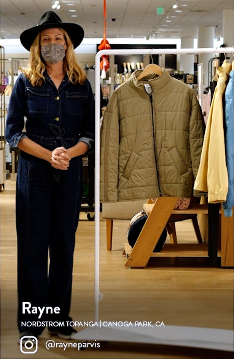 Oversize Box Water Resistant Quilted Jacket, sales video thumbnail