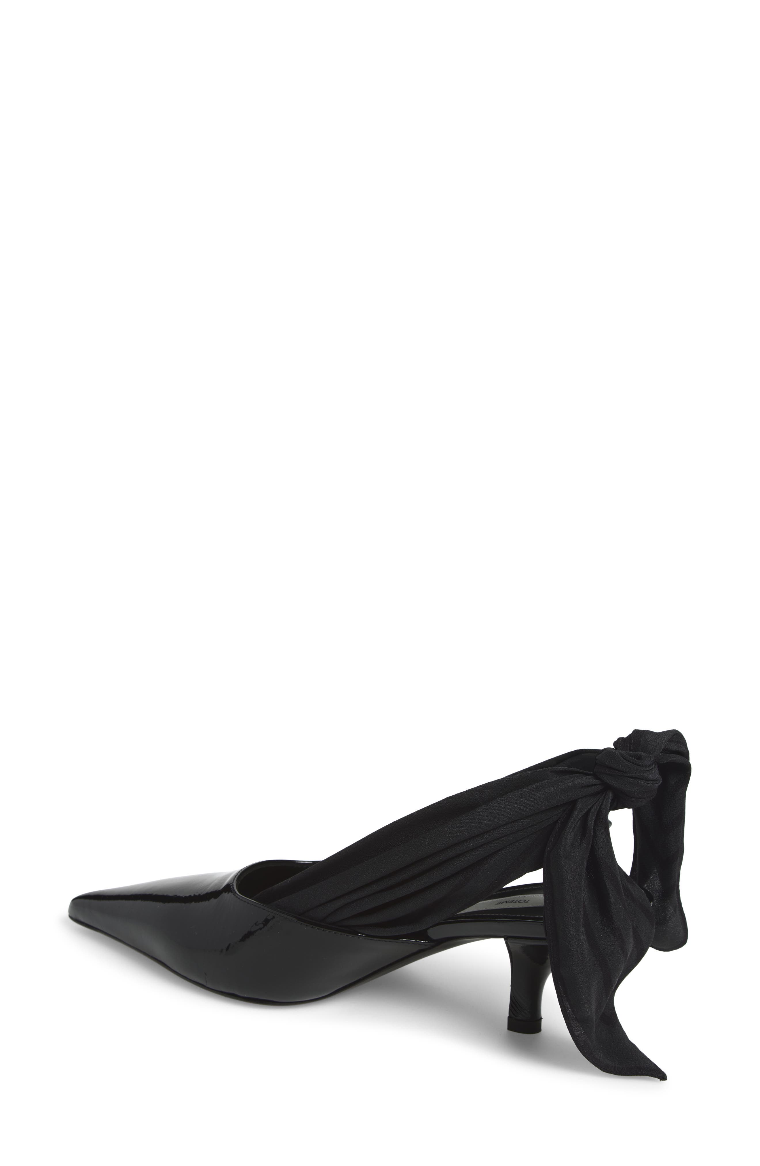 Scarf Naplack Slingback Pump, Alternate, color, BLACK/ BLACK