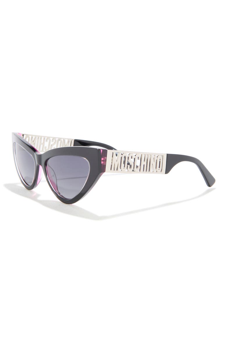 55mm Cat Eye Sunglasses, Alternate, color, METALIZED GREY