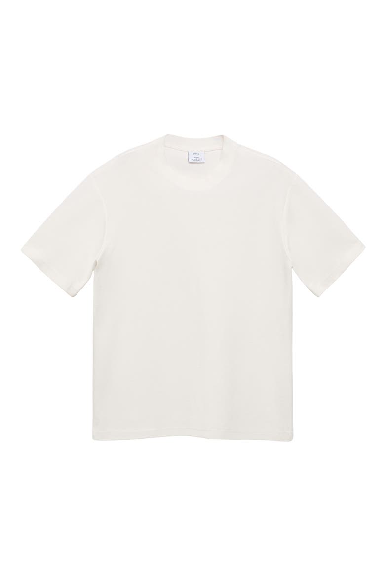 Textured Cotton Blend T-Shirt, Alternate, color, WHITE