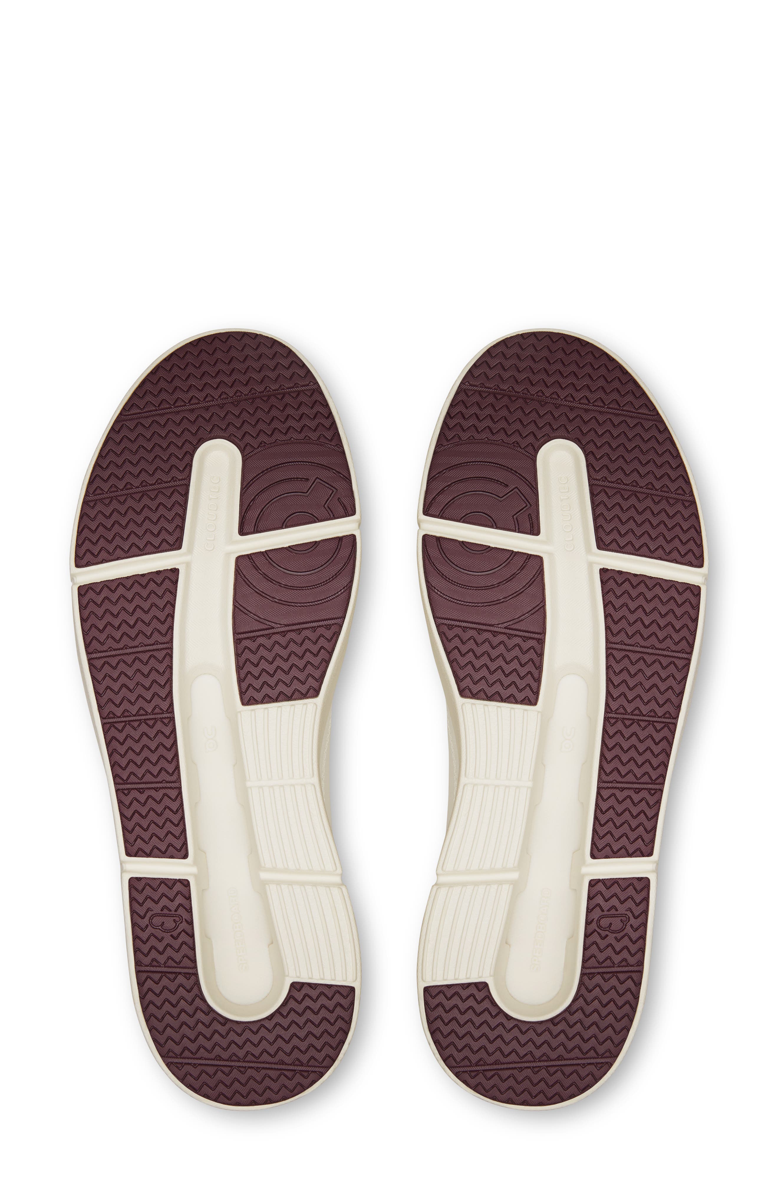 On THE ROGER Centre Court Tennis Sneaker, Alternate, color, Ivory/ Maroon