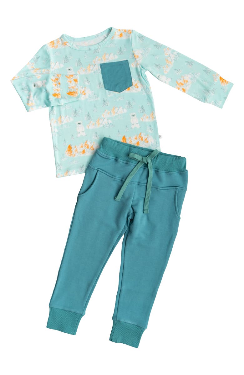 Laree + Co Jude Long Sleeve Pocket T-Shirt & Joggers Set, Main, color, 