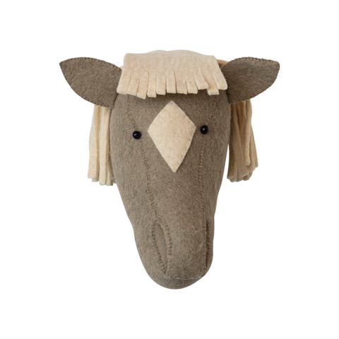 Handmade Wool Felt Horse Head Wall Hanging