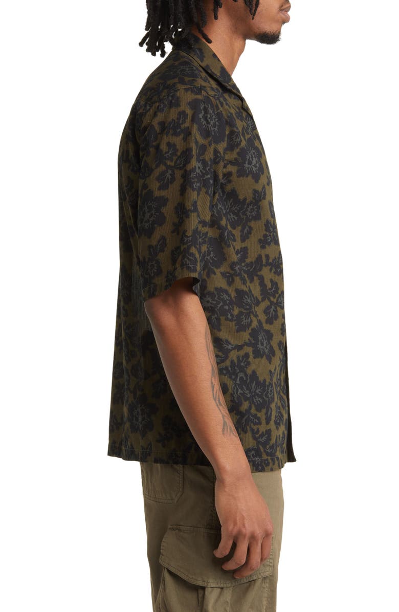 Officine Générale Erenss Oversize Floral Textured Short Sleeve Camp Shirt, Alternate, color, 