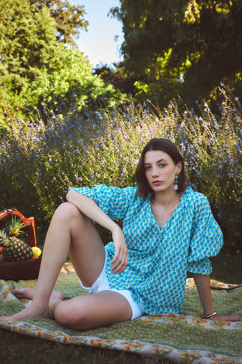 Rachel Shirt, Alternate, color, Blue Asahi