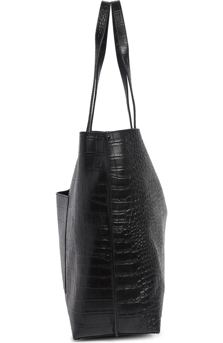 Rebecca Minkoff Megan Soft Croc Embossed Leather Tote Bag, Alternate, color,