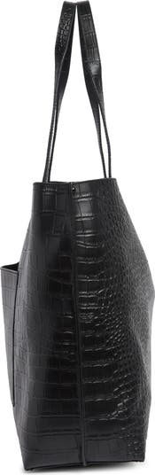 Megan Soft Croc Embossed Leather Tote Bag