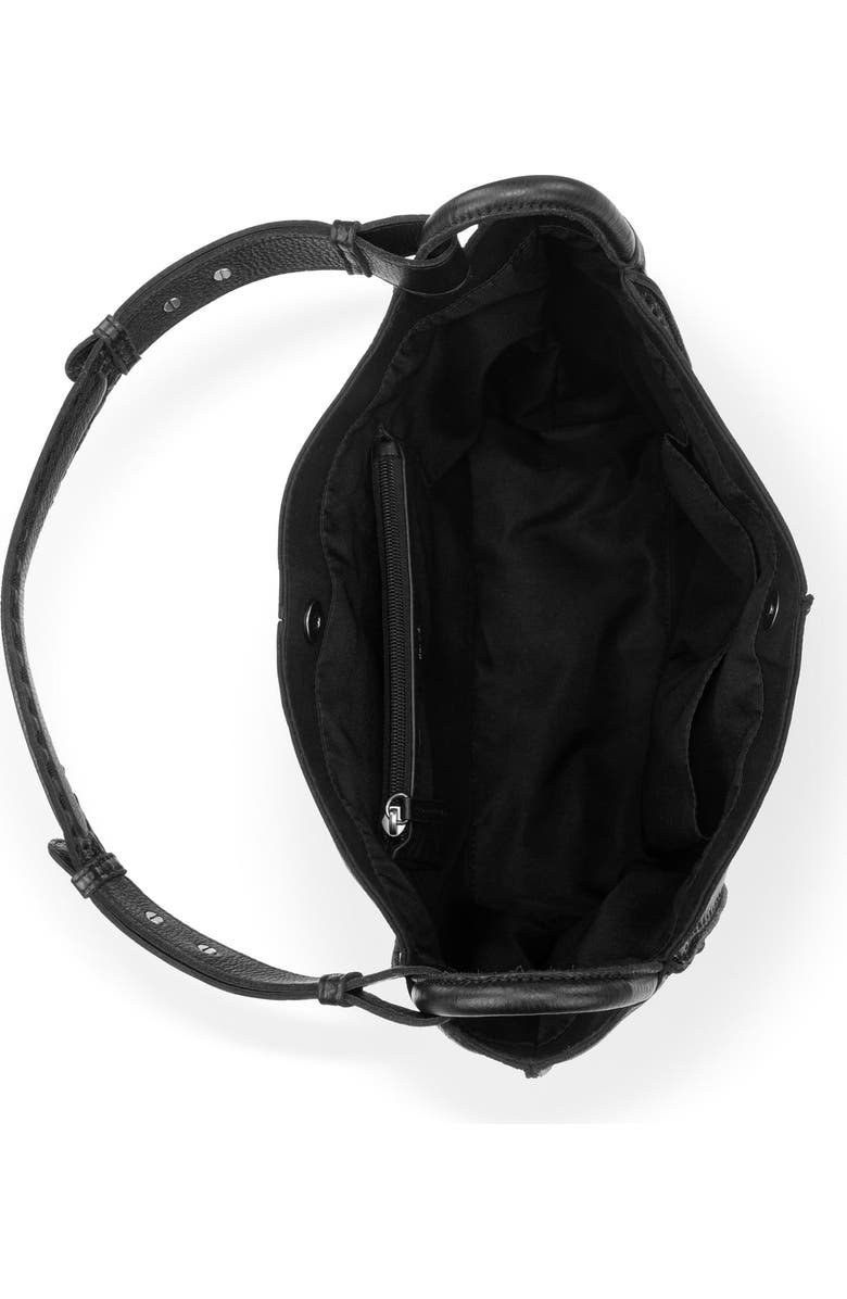 The Sak Los Feliz Medium Tote Leather Bag, Alternate, color, Black