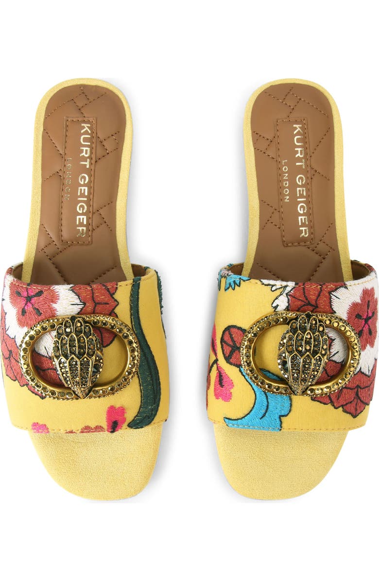 Kurt Geiger London Chelsea Leather Slide Sandal, Alternate, color, Yellow
