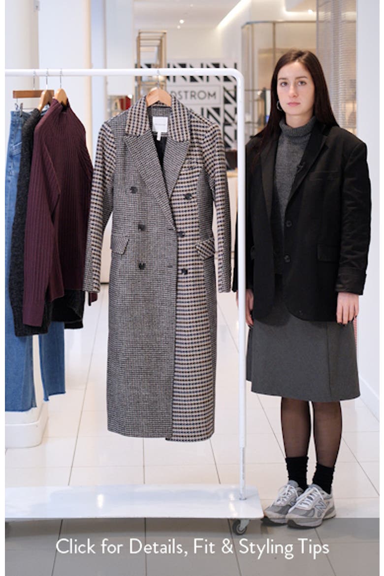Mixed Houndstooth Check Coat video