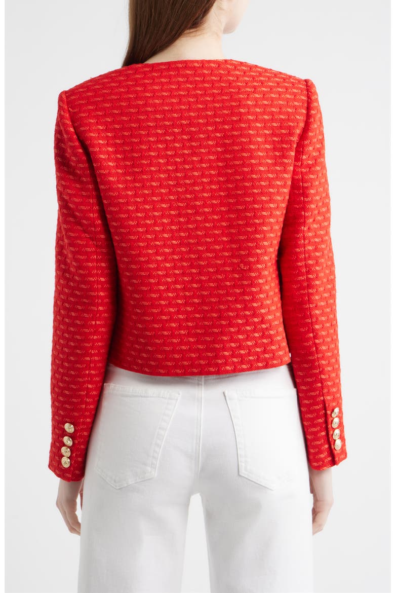 The Marlena Metallic Tweed Jacket, Alternate, color, POPPY GLOW TWEED
