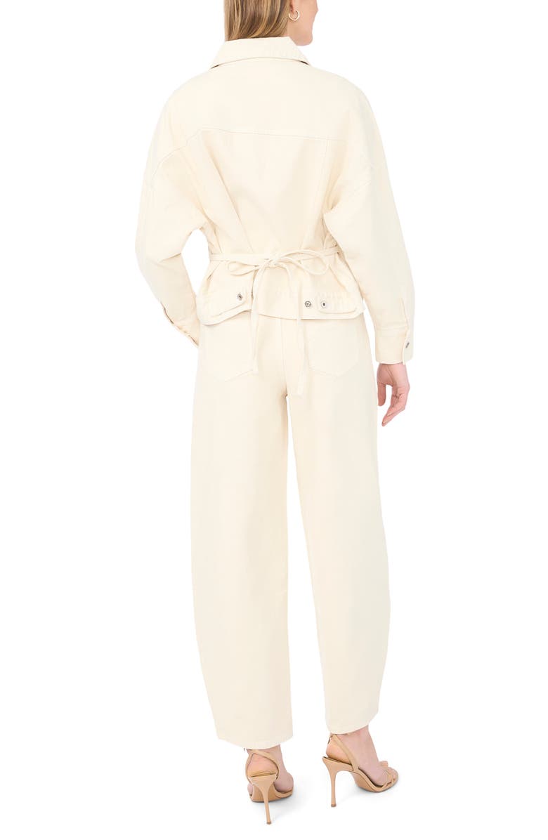 1.STATE Back Tie Denim Jacket, Alternate, color, Ecru