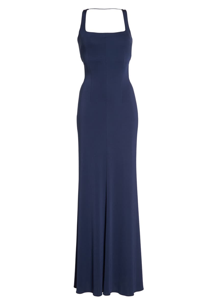 Maria Bianca Nero Amber Tie Back Gown, Alternate, color, 