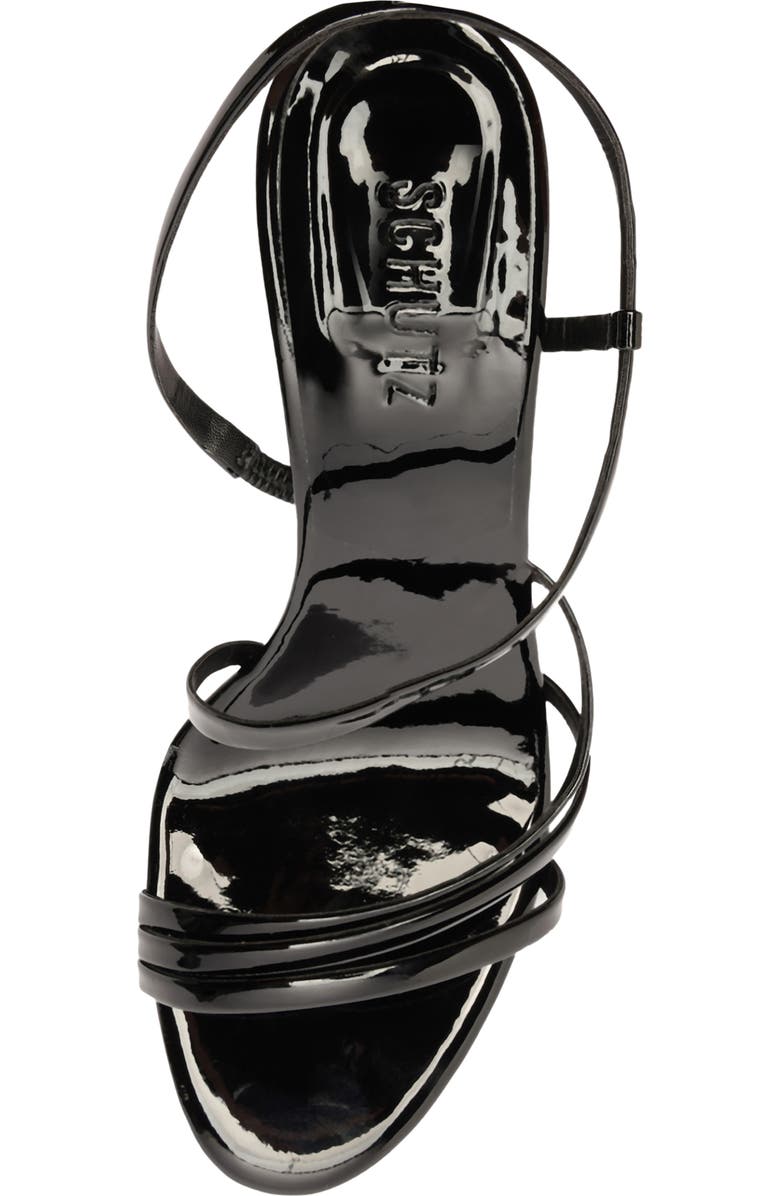 Schutz Annie Curve Stiletto Sandal, Alternate, color, Black