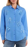 Billy T Poetic Floral Embroidered Button-Up Shirt