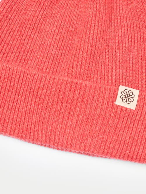 Gobi Cashmere Cashmere Rib Knit Beanie In Orange