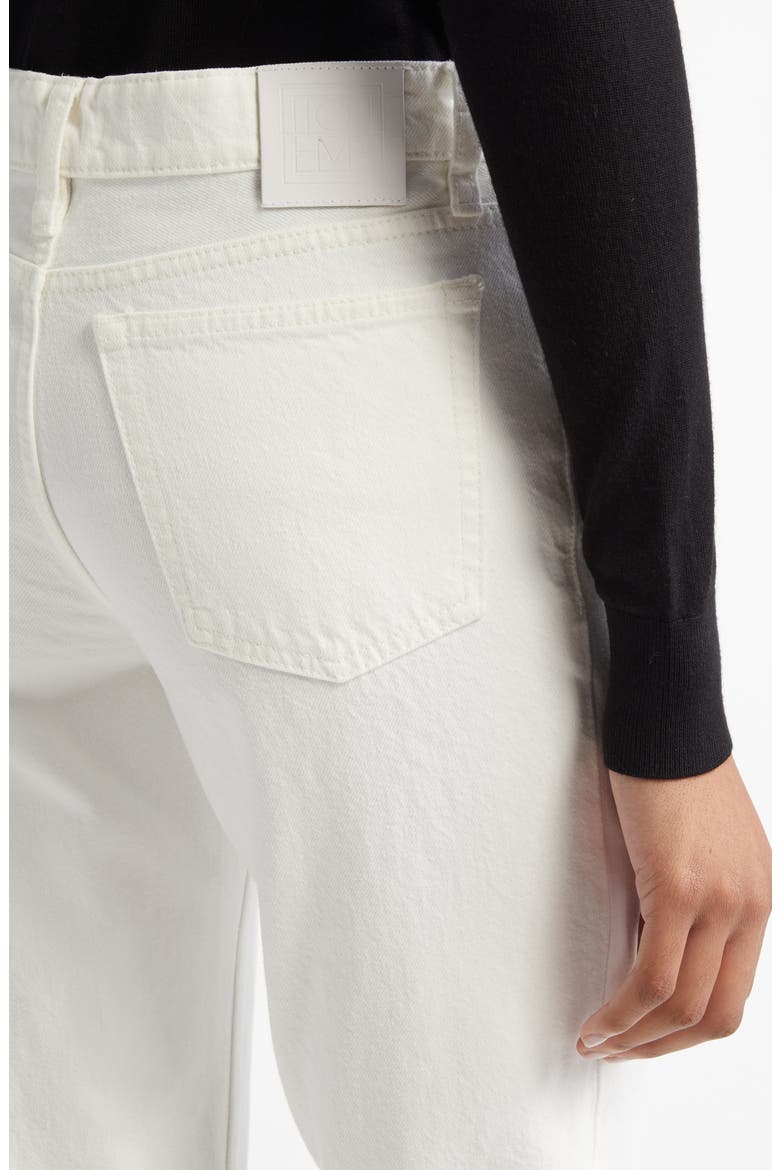 Low Rise Organic Cotton Tapered Straight Leg Jeans, Alternate, color, WHITE
