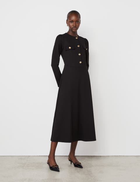 Gilly Ponte Jersey Midi Dress