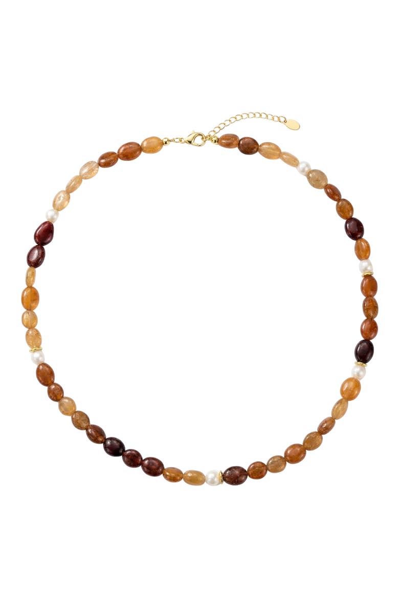 Beaded Necklace, Main, color, GOLD