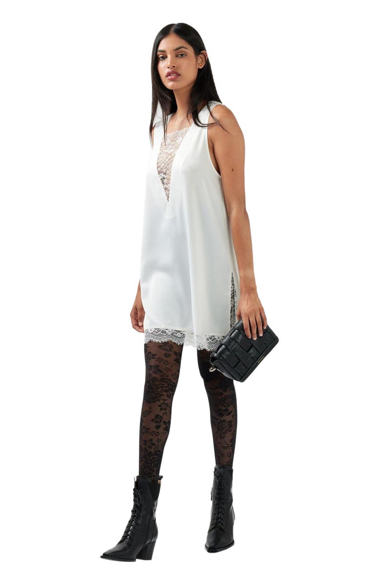 Belle & Bloom After Party Lace Mini Dress, Alternate, color, White