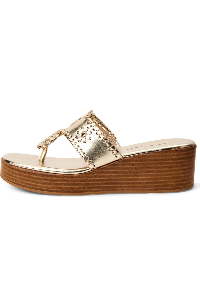 Jack Rogers Jacks High Wedge Sandal, Alternate, color, Platinum