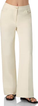 IVONNE Cotton Wide-Leg Straight Pants